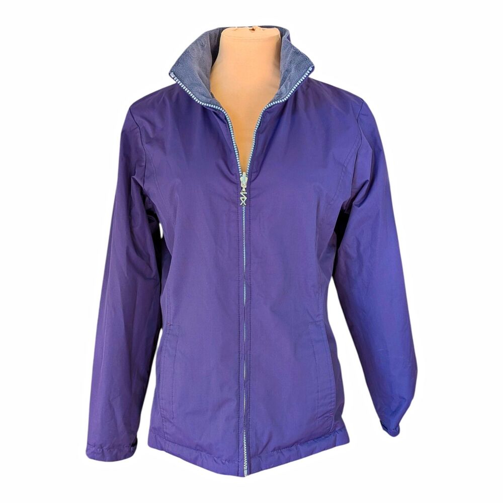 ZeroXposur Women's Reversible Fleece Lined Full Zip Jacket Purple/Gray M
